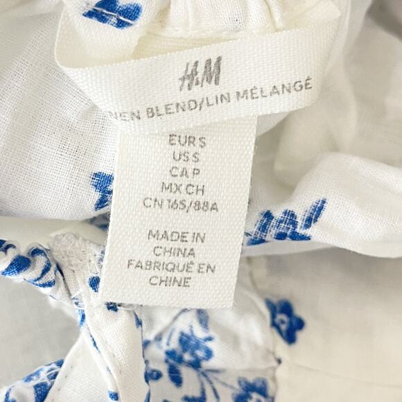 H&M Linen Floral Bow Dress - Picture 11 of 12